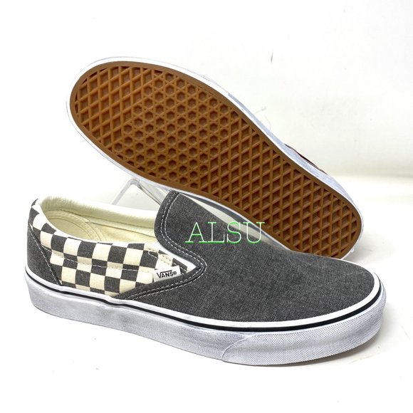 💖MEGA SALE💖VANS Classic Slip-On Washed Asphalt Canvas  Women’s  VN0A4U38HQE - Picture 5 of 9